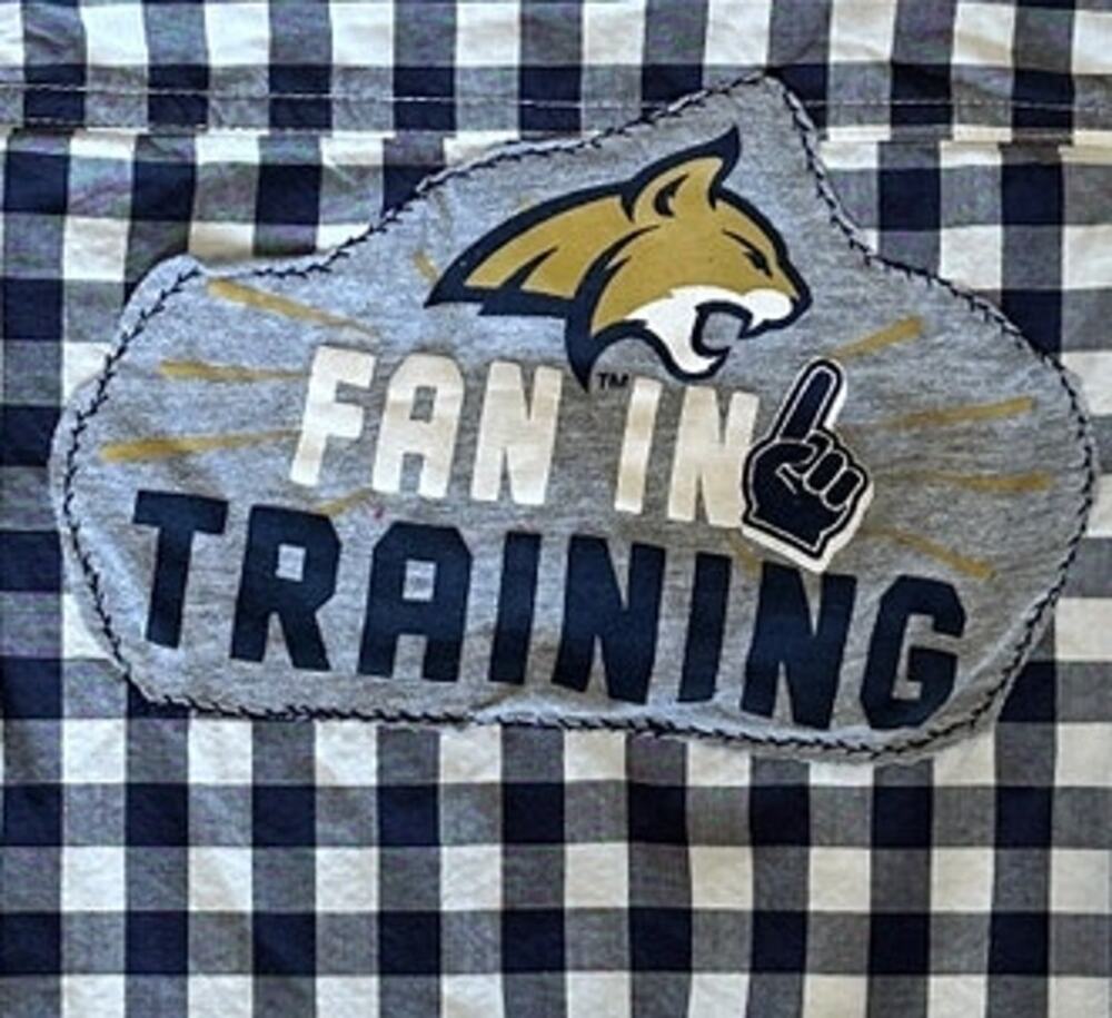 Montana State University Blue Check Shirt 12 Month Bobcat Fan In Training Baby